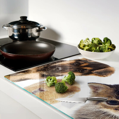 Tabla de cortar Perros, gatos, conejos