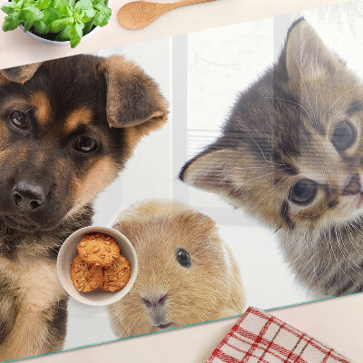 Tabla de cortar Perros, gatos, conejos