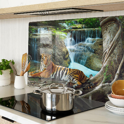 Tabla de cocina Tigre en su hábitat natural