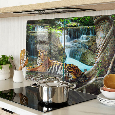 Tabla de cocina Tigre en su hábitat natural