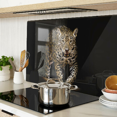 Tabla de cortar de cristal Leopardo en movimiento