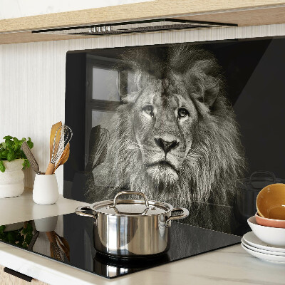 Tabla de cortar León en blanco y negro