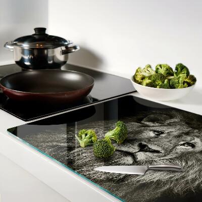 Tabla de cortar León en blanco y negro