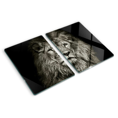 Tabla de cortar León en blanco y negro