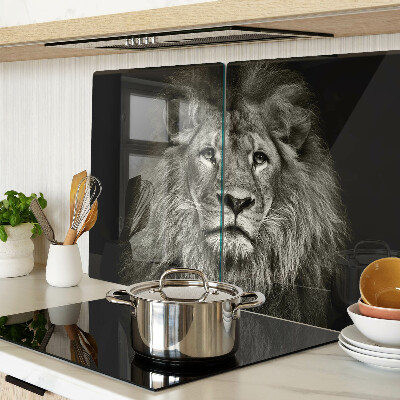 Tabla de cortar León en blanco y negro