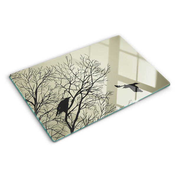 Tabla de cocina Pájaros en las ramas de los árboles