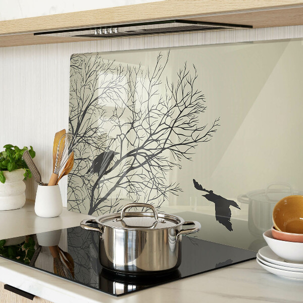 Tabla de cocina Pájaros en las ramas de los árboles