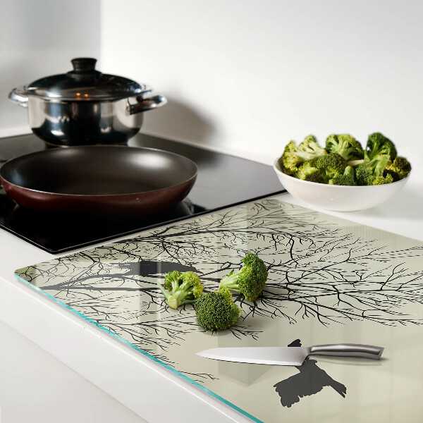 Tabla de cocina Pájaros en las ramas de los árboles