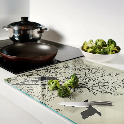 Tabla de cocina Pájaros en las ramas de los árboles