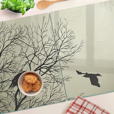 Tabla de cocina Pájaros en las ramas de los árboles