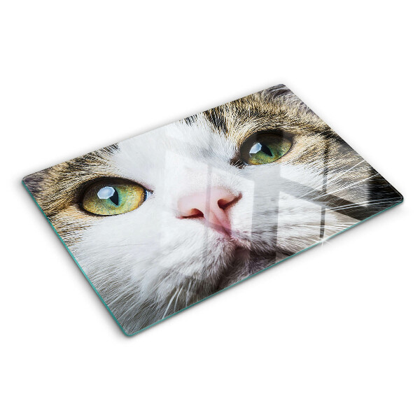 Tabla para cortar Un gato con ojos verdes