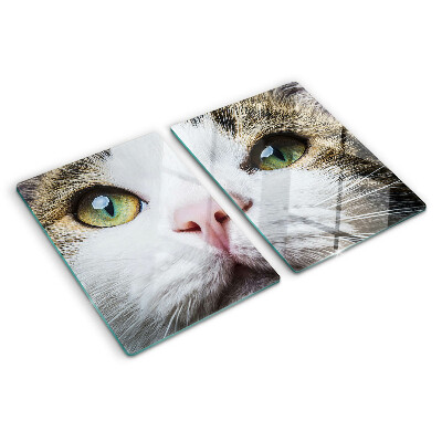 Tabla para cortar Un gato con ojos verdes