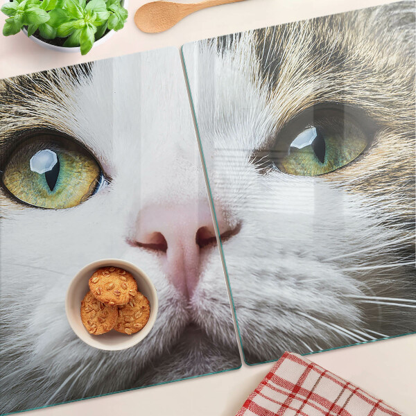 Tabla para cortar Un gato con ojos verdes