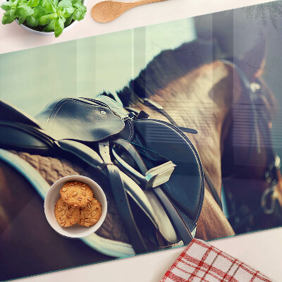 Tabla de cortar de cristal Caballos y accesorios ecuestres