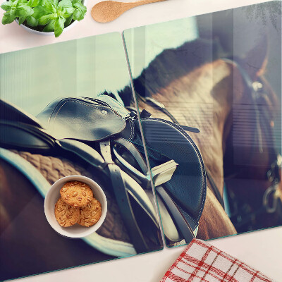 Tabla de cortar de cristal Caballos y accesorios ecuestres