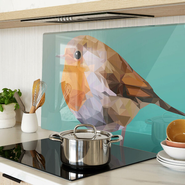 Szklana deska do krojenia Ptak w stylu low poly