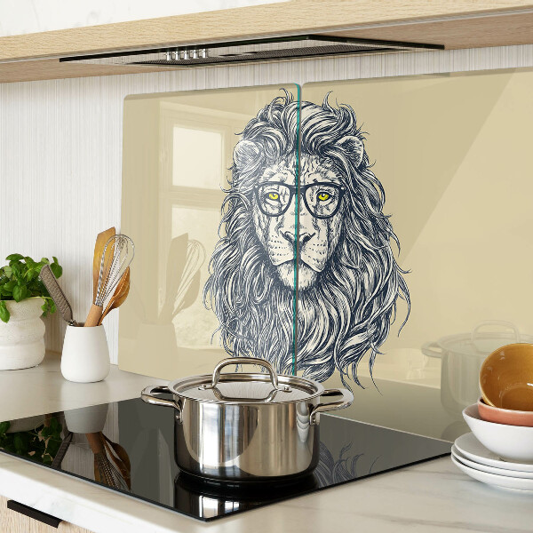 Tabla para cortar León con gafas