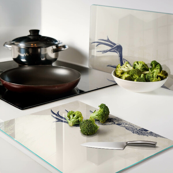 Deska kuchenna szklana Łoś z porożem