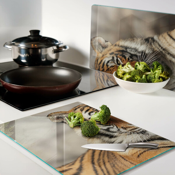 Tabla de cocina Un tigre en su estado natural.