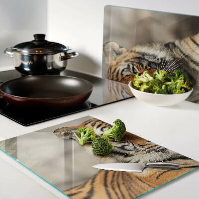 Tabla de cocina Un tigre en su estado natural.