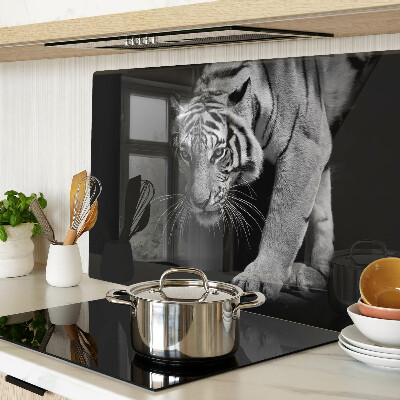 Tabla para cortar Tigre en blanco y negro