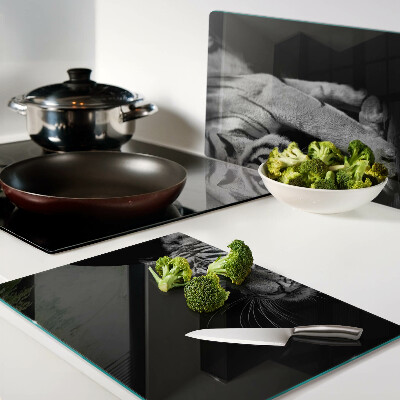 Tabla para cortar Tigre en blanco y negro