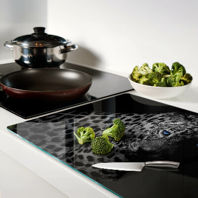 Szklana deska do krojenia Lewa pantera z niebieskimi oczami