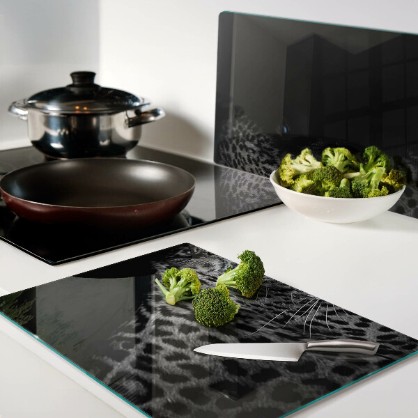 Szklana deska do krojenia Lewa pantera z niebieskimi oczami