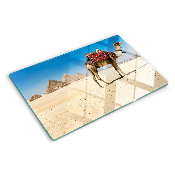 Tabla de cortar Pirámides y un camello en el desierto