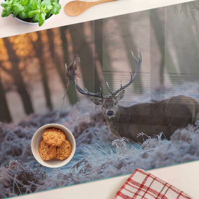 Tabla de cocina Ciervos en el bosque de invierno