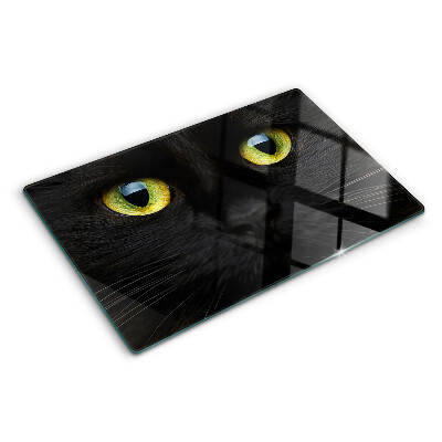 Tabla para cortar Gato negro con ojos verdes