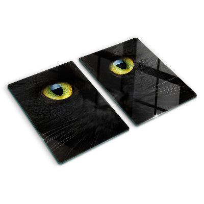 Tabla para cortar Gato negro con ojos verdes