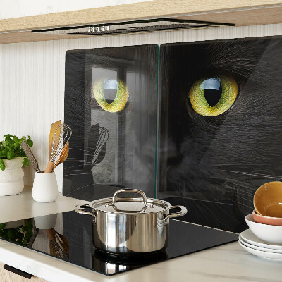 Tabla para cortar Gato negro con ojos verdes