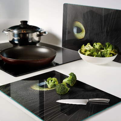 Tabla para cortar Gato negro con ojos verdes