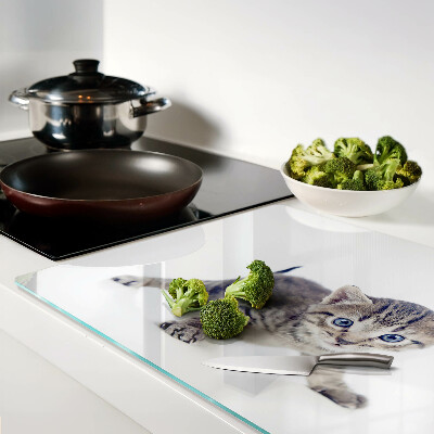 Tabla para cortar Gatito con ojos azules