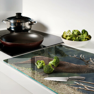 Tabla de cortar de cristal Ciervos en su hábitat natural