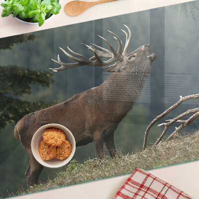 Tabla de cortar de cristal Ciervos en su hábitat natural