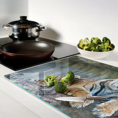 Tabla de cocina Tigre en el tronco de un árbol