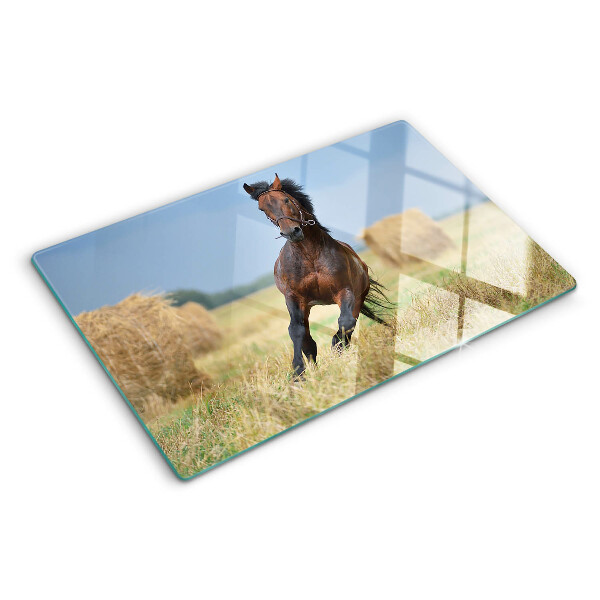 Tabla para cortar Un caballo en el prado