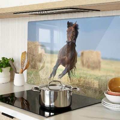 Szklana deska do krojenia Koń na łące