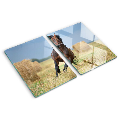 Tabla para cortar Un caballo en el prado