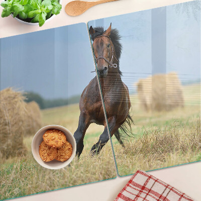 Tabla para cortar Un caballo en el prado