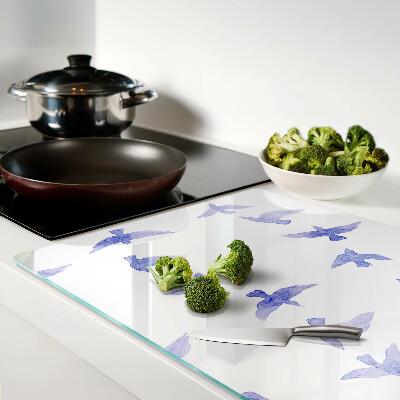 Tabla de cortar Pájaros en tonos azules