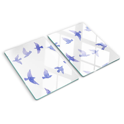Tabla de cortar Pájaros en tonos azules