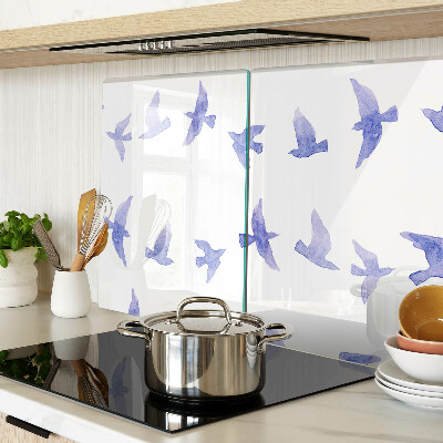 Tabla de cortar Pájaros en tonos azules