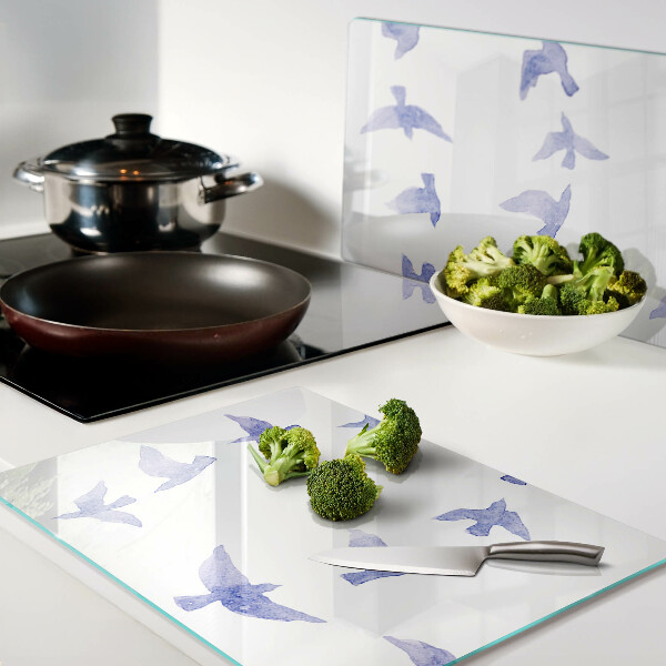 Tabla de cortar Pájaros en tonos azules