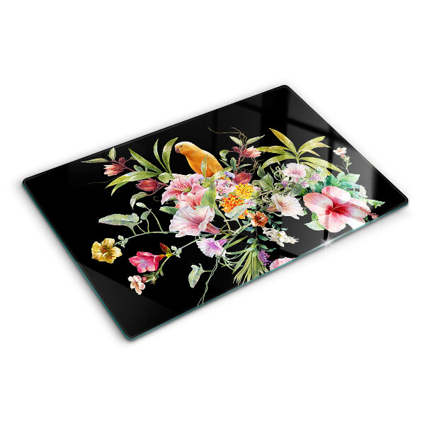 Tabla de cortar Flores y pájaros