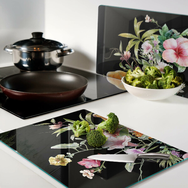 Tabla de cortar Flores y pájaros