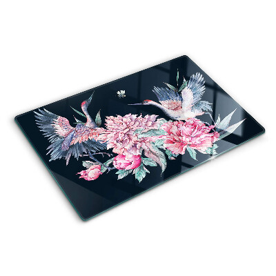 Tabla de cocina Flores y pájaros