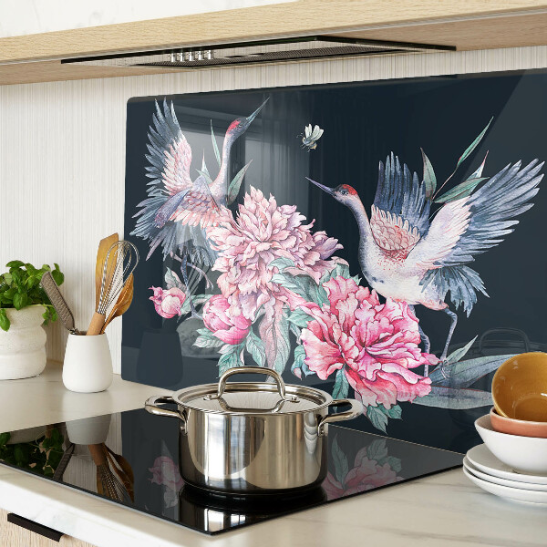 Tabla de cocina Flores y pájaros